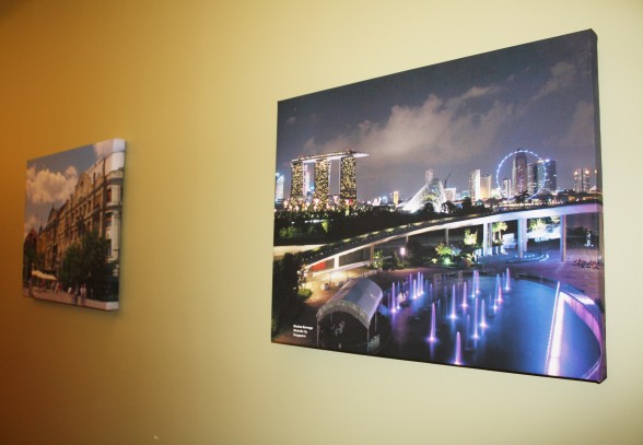 Sustainalytics has a global mindset, the office displays photos of Singapore, Amsterdam, Paris, and other sister cities with offices.