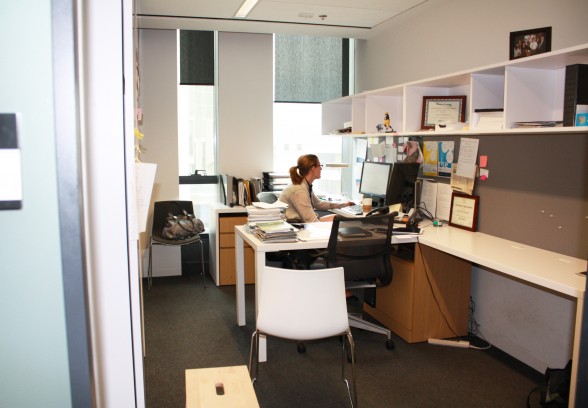 Jodi Butts, the Executive Director, in her office. 